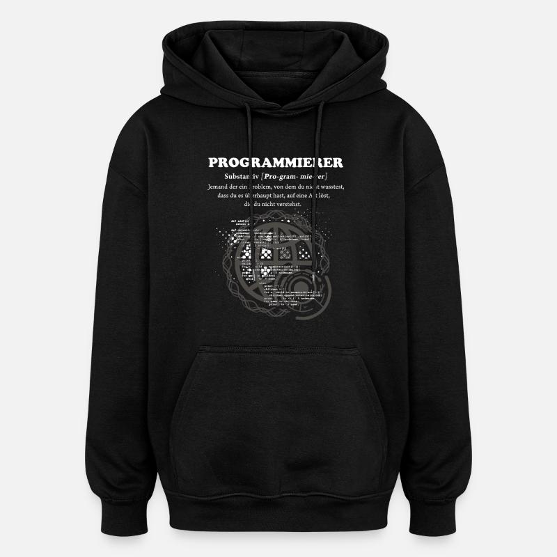 Programmierer Duden - Oversized Unisex Hoodie - Schwarz