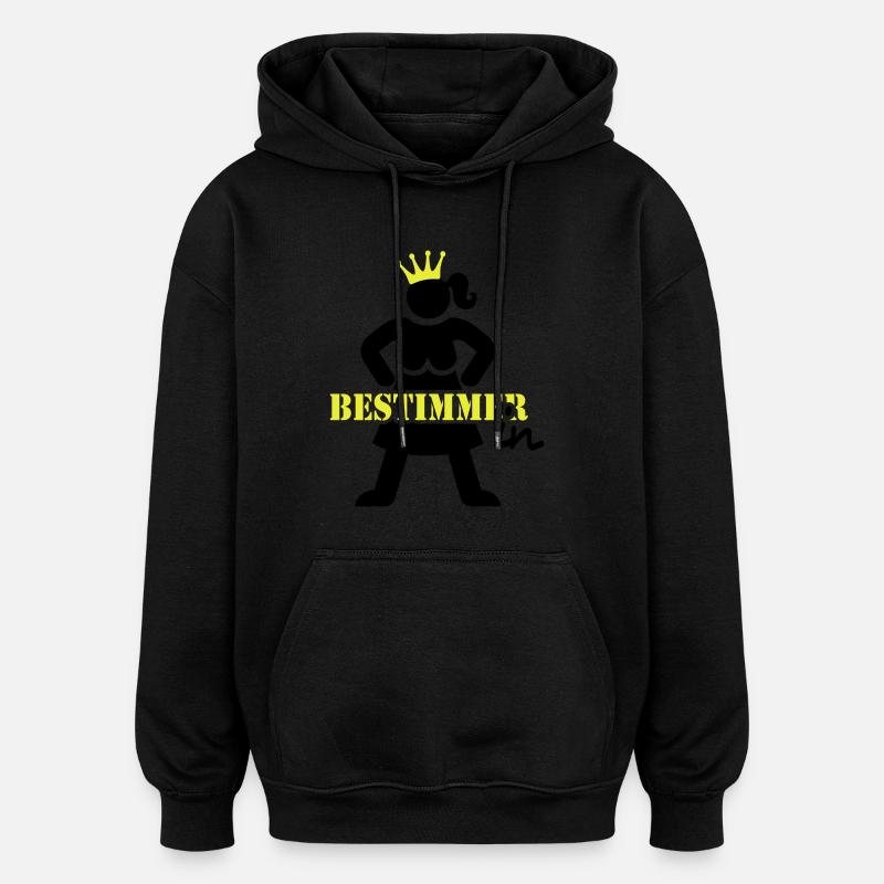 Bestimmerin_2C - Sweat à capuche oversize unisexe - noir