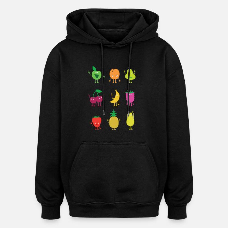 Fruechtchen - Oversized Unisex Hoodie - black