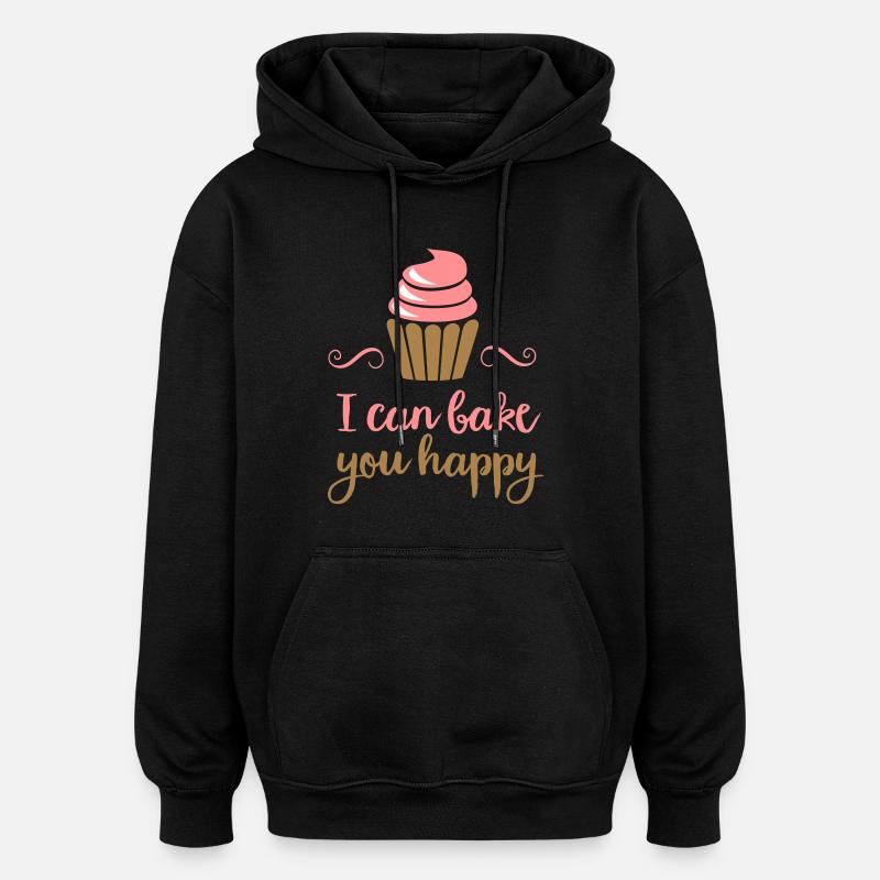 backen - Oversized Unisex Hoodie - Schwarz