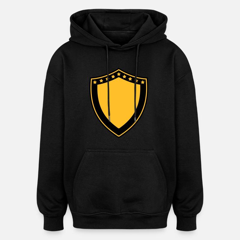 Heraldic Shield - Sweat à capuche oversize unisexe - noir