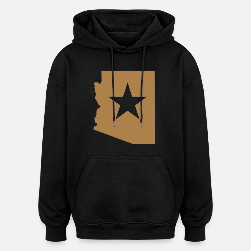 arizona_map_flag - Oversized Unisex Hoodie - Schwarz