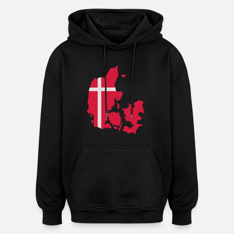 daenemark_02 - Sweat à capuche oversize unisexe - noir