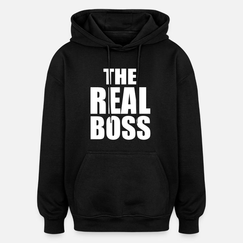 The real boss - Oversized Unisex Hoodie - black