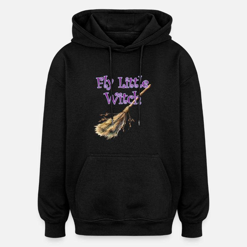 Fliege kleine Hexe - Oversized Unisex Hoodie - Schwarz