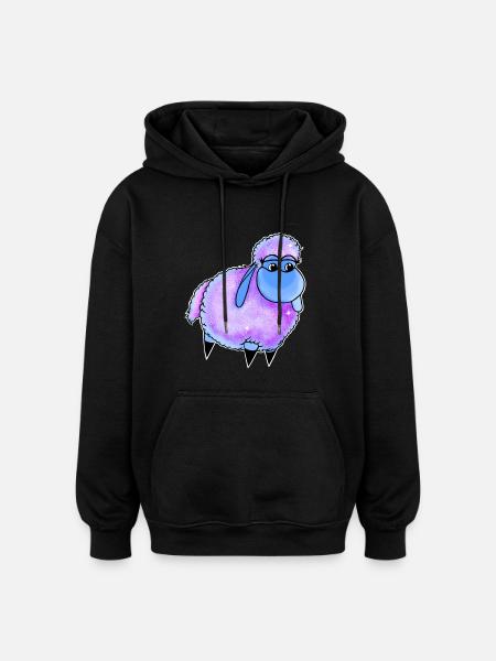 Wolly Sheepling Sprinkle - Oversized Unisex Hoodie - black