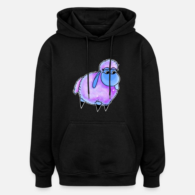 Wolly Sheepling Saupoudrer - Sweat à capuche oversize unisexe - noir