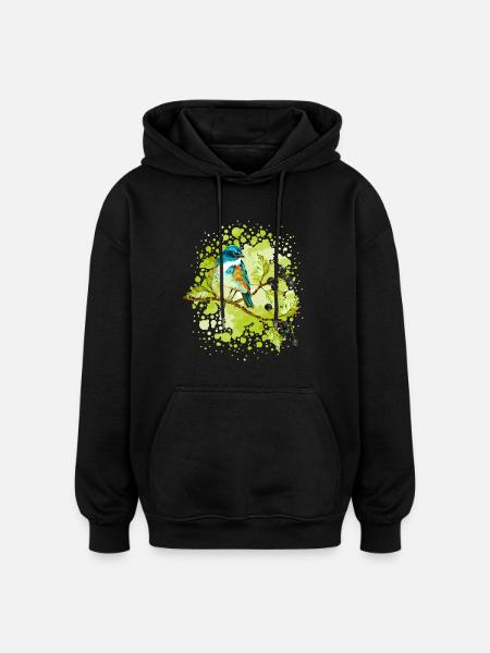Bird - Oversized Unisex Hoodie - black
