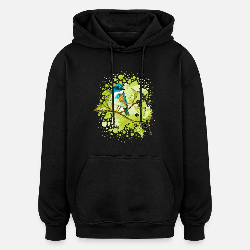 Bird - Oversized Unisex Hoodie - black