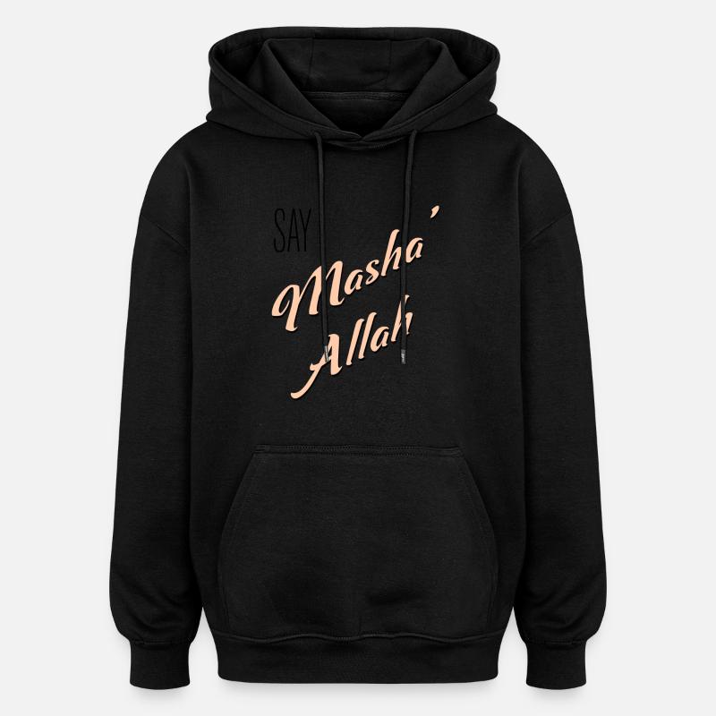 dire MashaAllah - Sweat à capuche oversize unisexe - noir