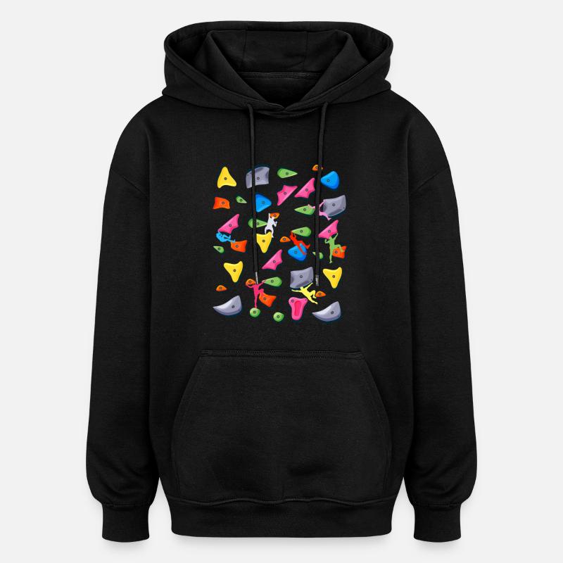 Escalade de bloc Escalade de bloc Bloc - Sweat à capuche oversize unisexe - noir