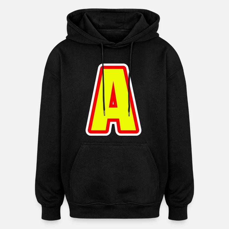 Alphabet, Buchstabe A - Oversized Unisex Hoodie - Schwarz