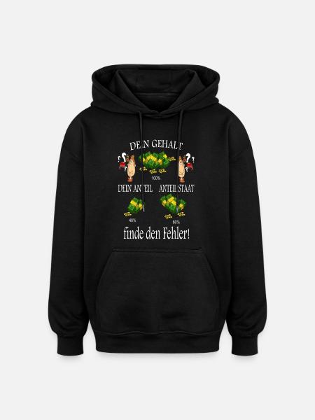 Finde den Fehler ! - Oversized Unisex Hoodie - Schwarz