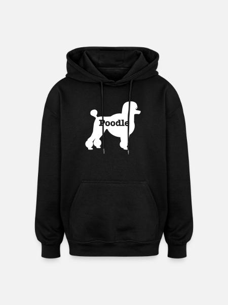 Caniche - Sweat à capuche oversize unisexe - noir