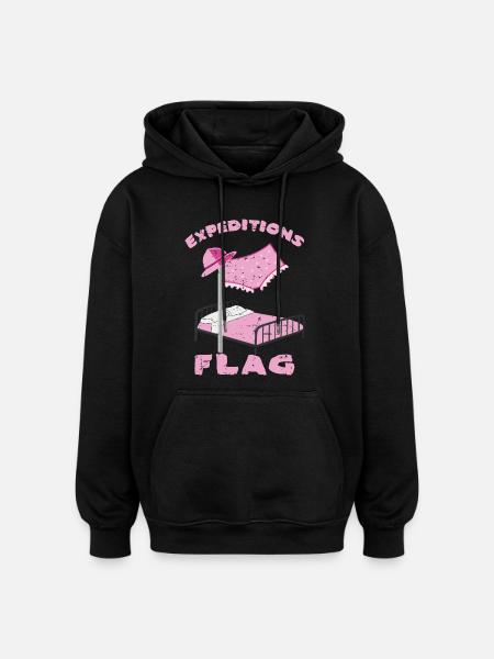 Expedition Flag Underpants - Oversized Unisex Hoodie - black