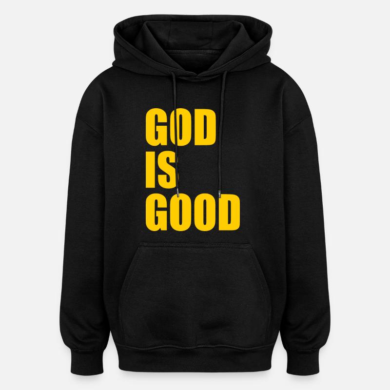 God is good - Sweat à capuche oversize unisexe - noir