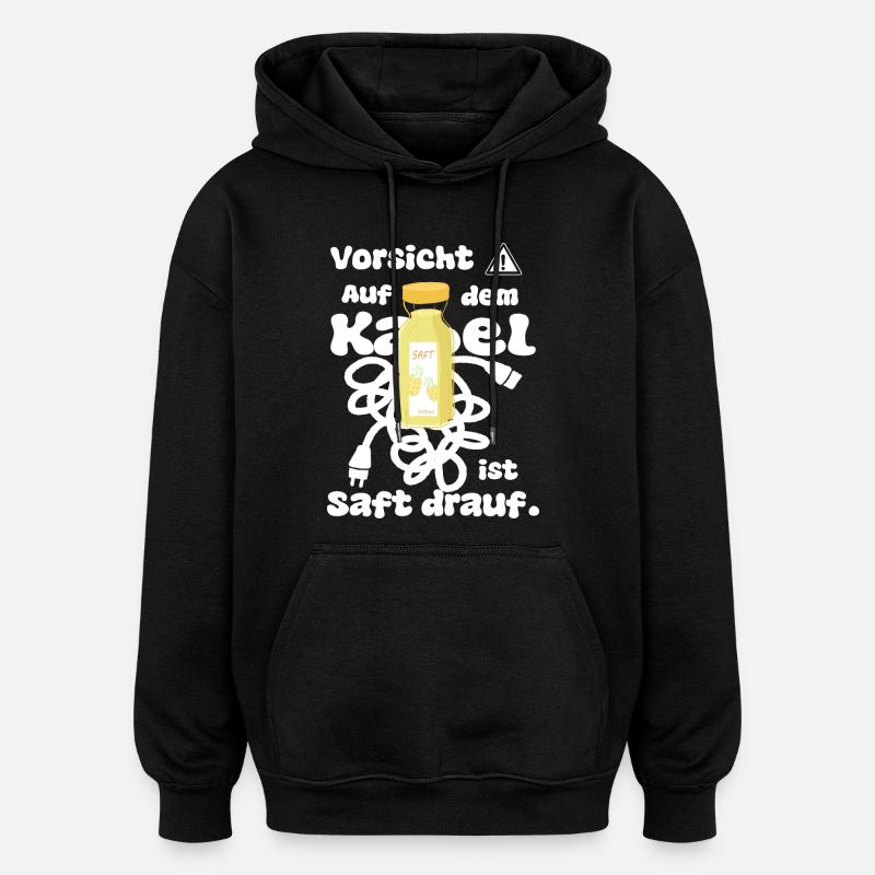 Drôle de dicton d’électricien - Sweat à capuche oversize unisexe - noir