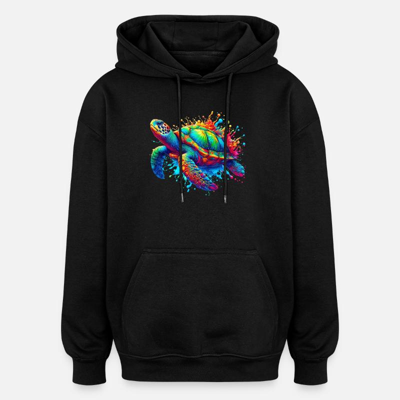 Schildkröte - Oversized Unisex Hoodie - Schwarz