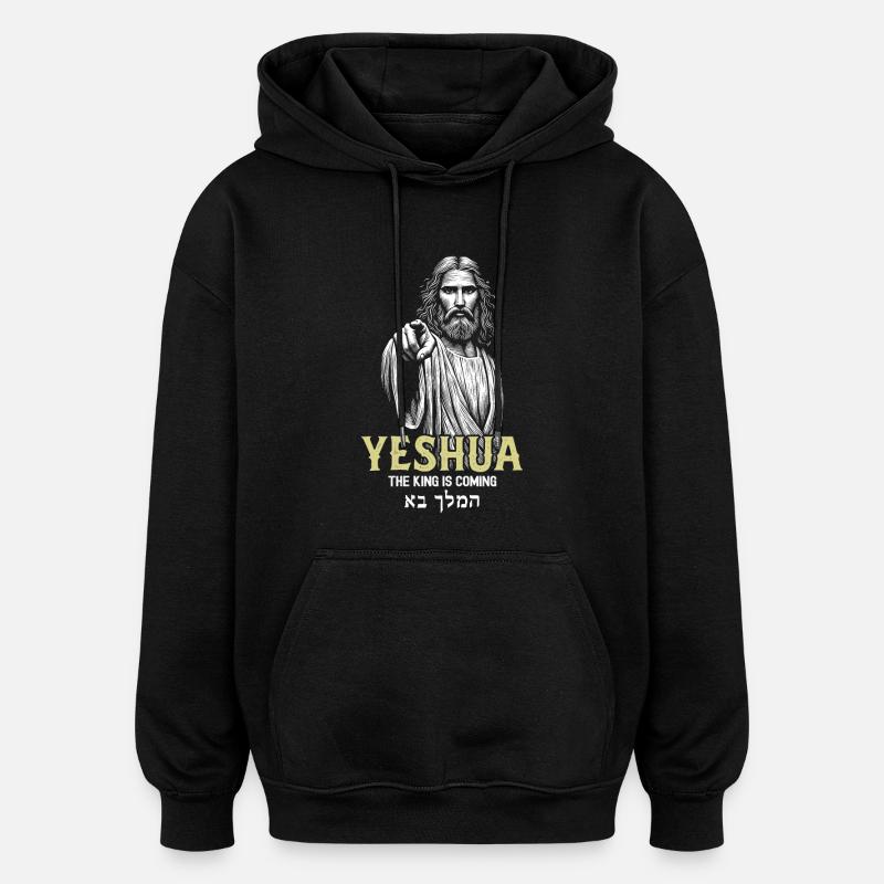 Yeshua Messie divin Illustration - Sweat à capuche oversize unisexe - noir