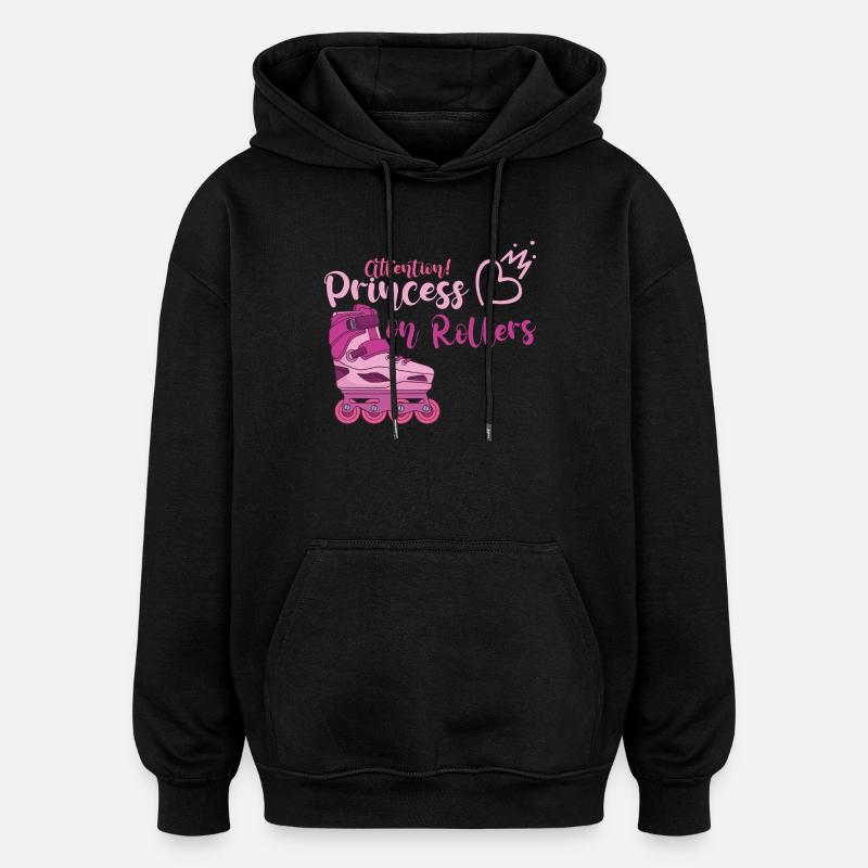 Inline Skates Rollerblades - Oversized Unisex Hoodie - Schwarz