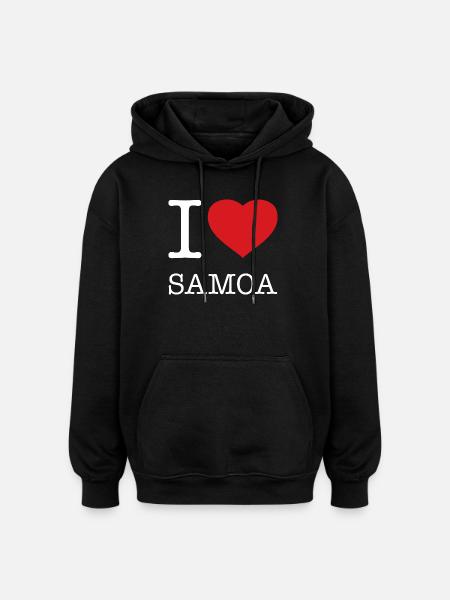 J’ADORE SAMOA - Sweat à capuche oversize unisexe - noir