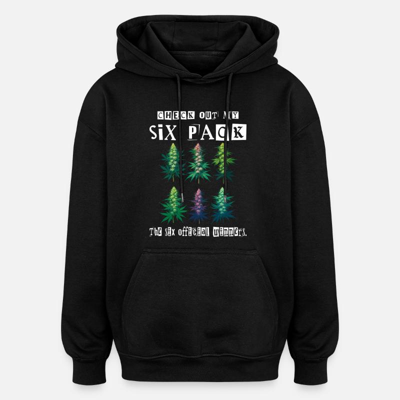 Cannabis Six Pack - Oversized Unisex Hoodie - Schwarz