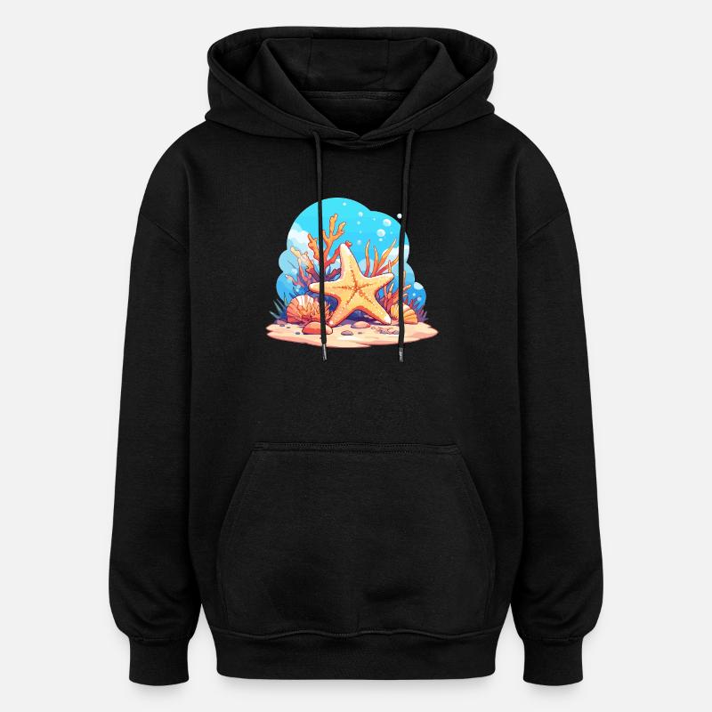 Starfish Starfish - Oversized Unisex Hoodie - black