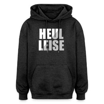 hurler doucement - Sweat à capuche oversize unisexe - charbon - Devant - Noah (186cm)