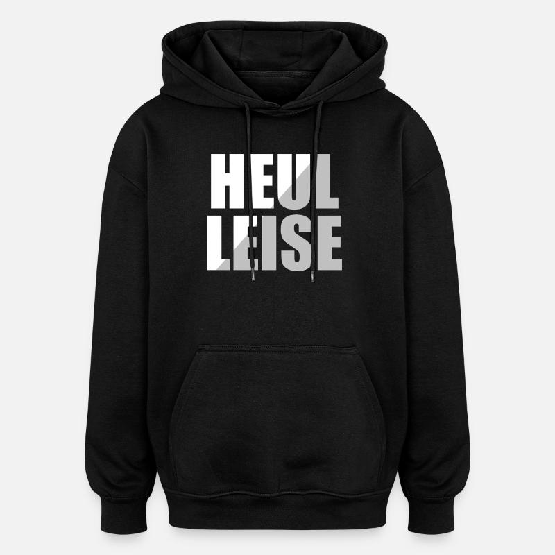 hurler doucement - Sweat à capuche oversize unisexe - noir