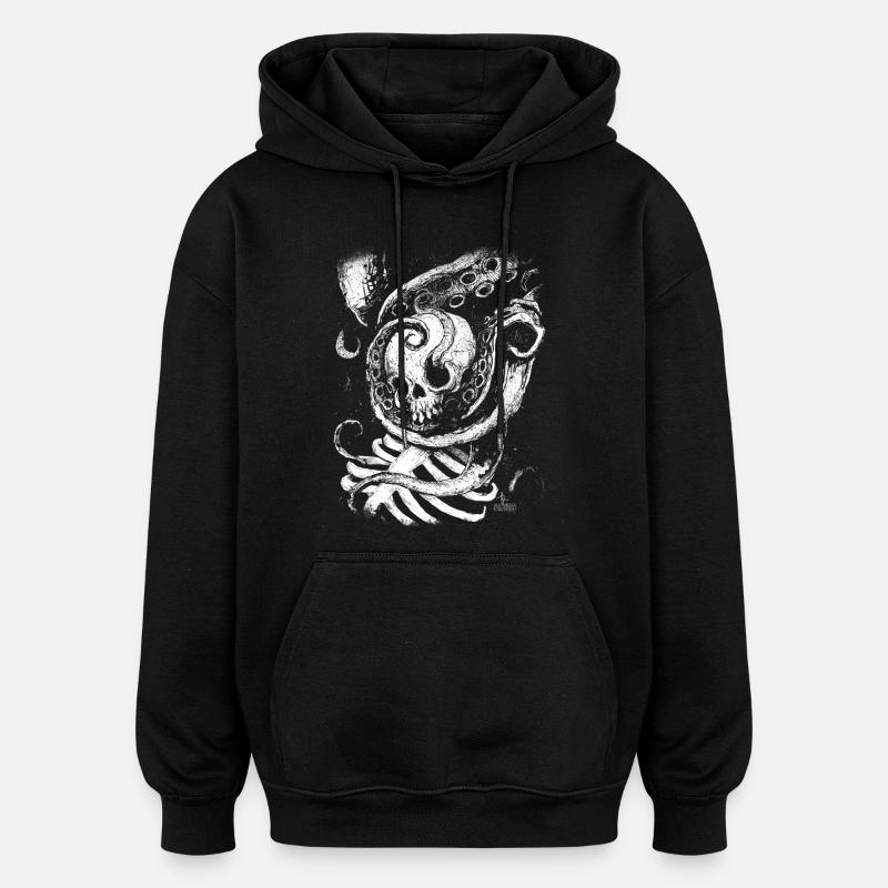 Emmêlés dans les profondeurs - Sweat à capuche oversize unisexe - noir