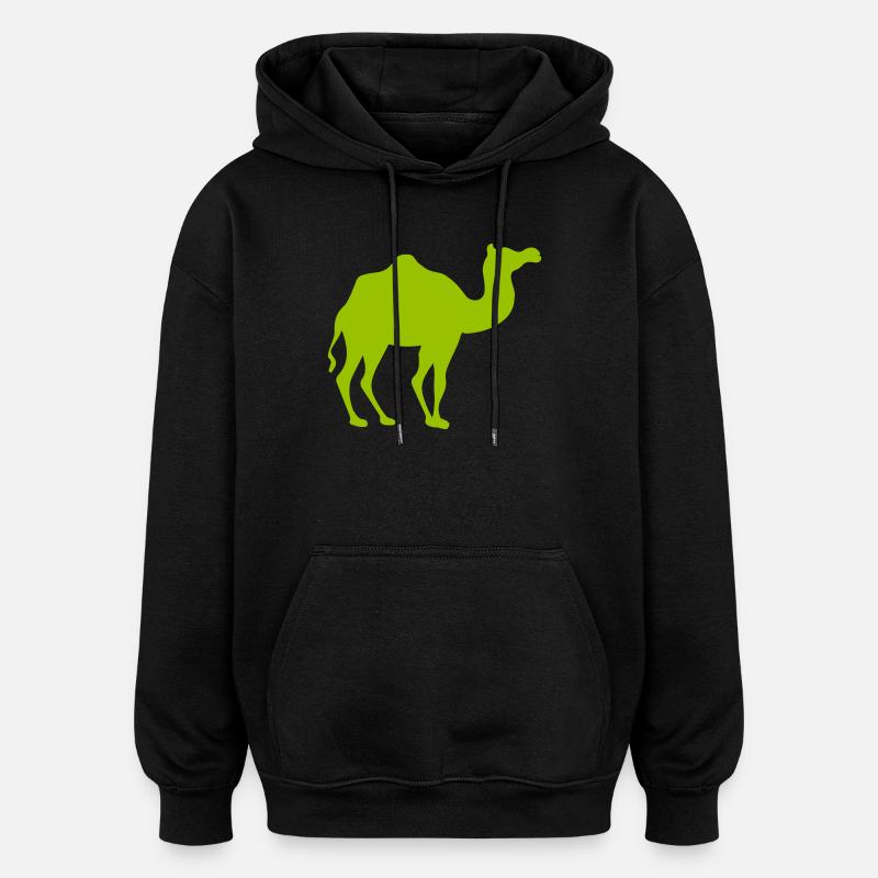 Silhouette de chameau lumineuse - Sweat à capuche oversize unisexe - noir