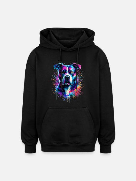 American Staffordshire Terrier - Oversized Unisex Hoodie - black