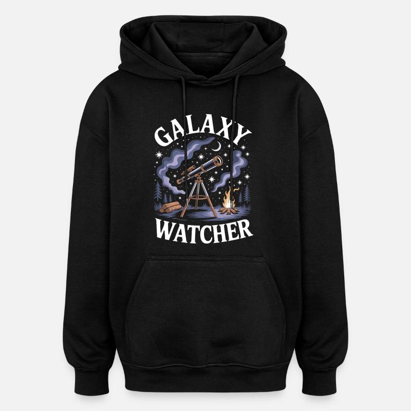 Observateur de la Galaxie - Sweat à capuche oversize unisexe - noir