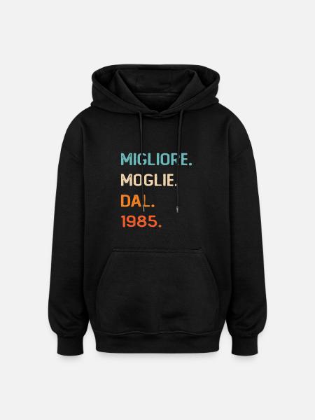 Ehefrau seit 1985 - Oversized Unisex Hoodie - Schwarz