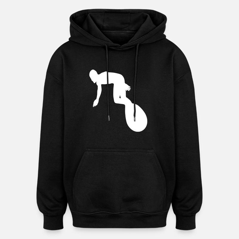 Surfeurs surfeurs surf surfeurs surfeurs - Sweat à capuche oversize unisexe - noir