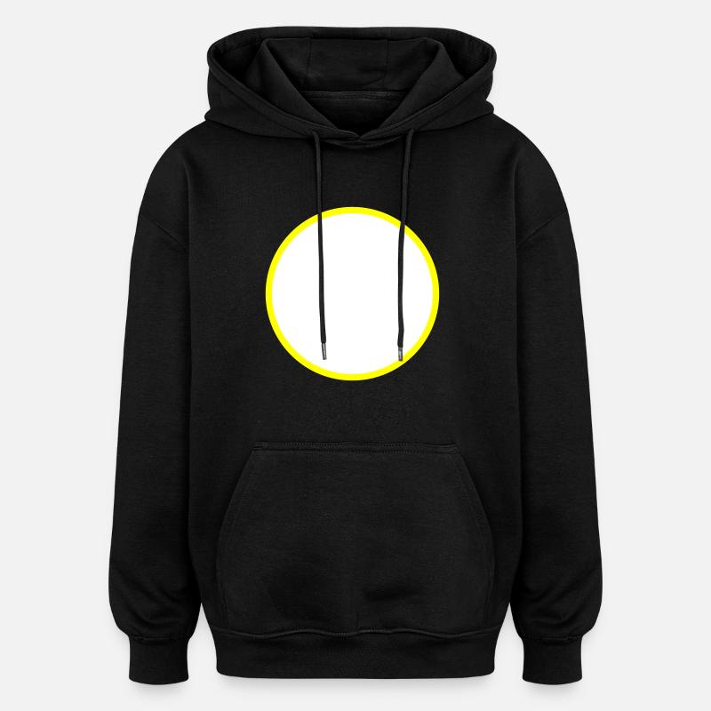 Symbole de cercle vide - Sweat à capuche oversize unisexe - noir