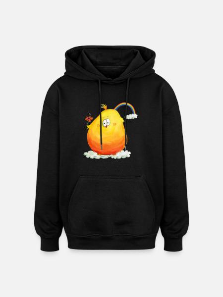 Rainbowbirds "sunny birdy" - Oversized Unisex Hoodie - black