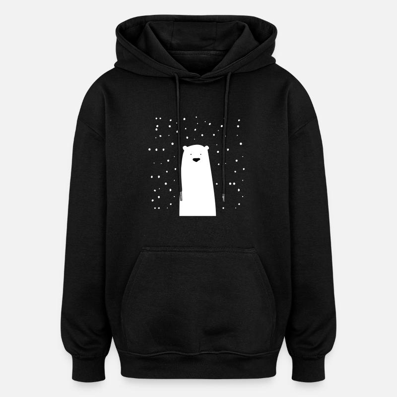 Icebear - Oversized Unisex Hoodie - black