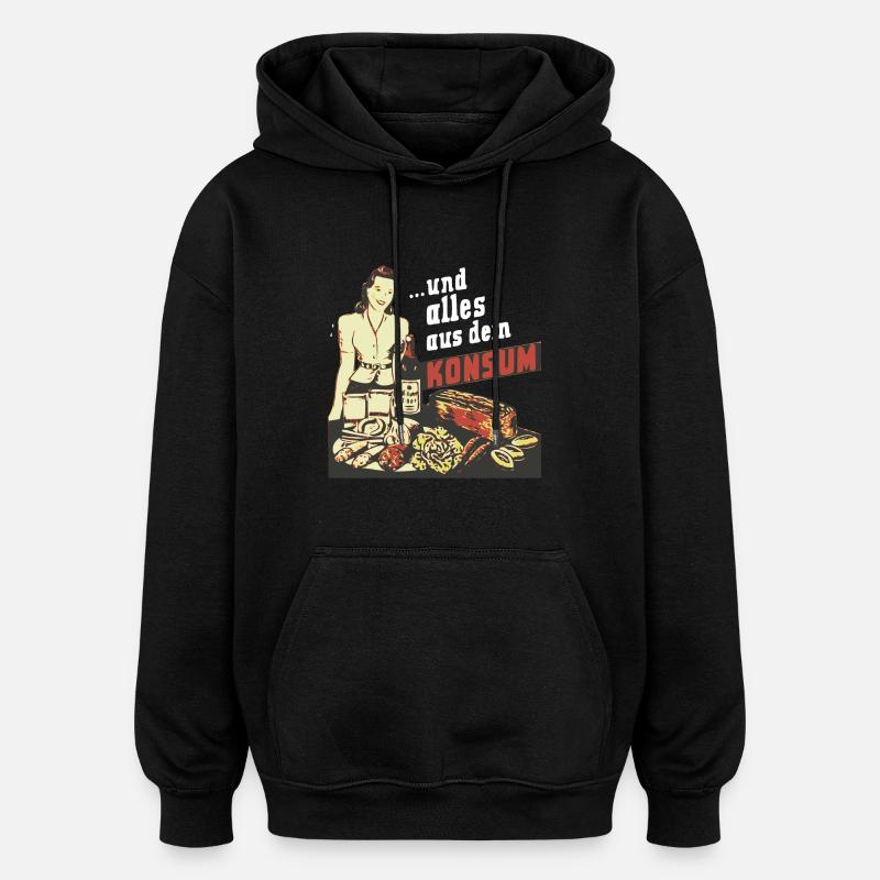 ... et tout de la consommation - Sweat à capuche oversize unisexe - noir