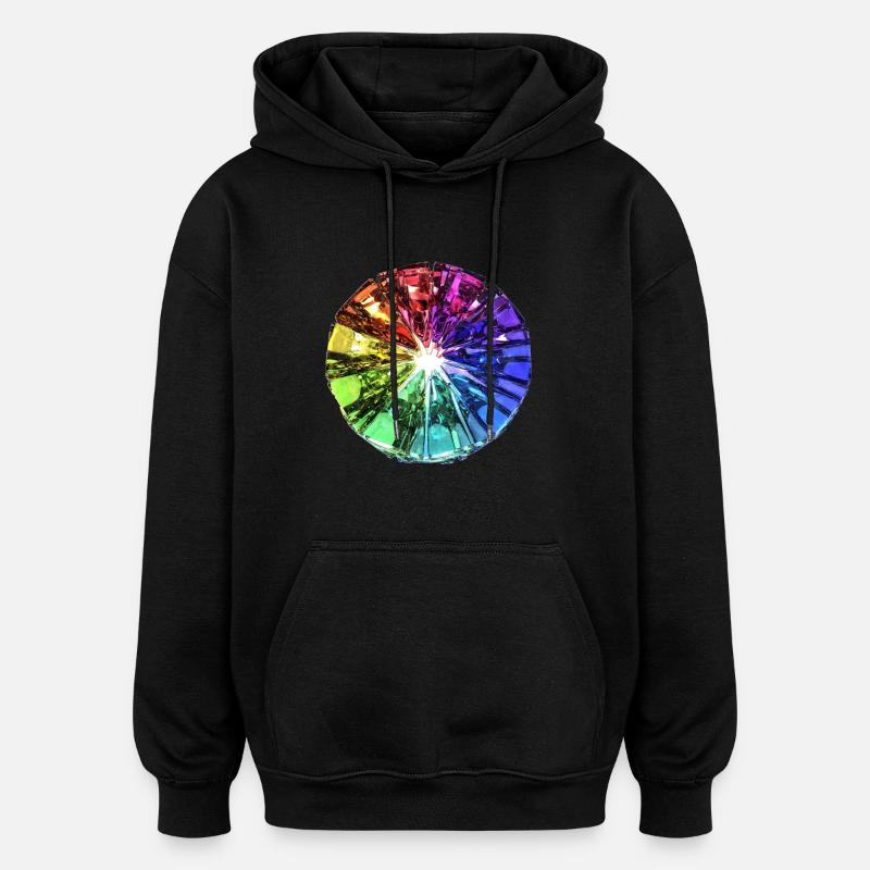 Bunter Stein - Oversized Unisex Hoodie - Schwarz
