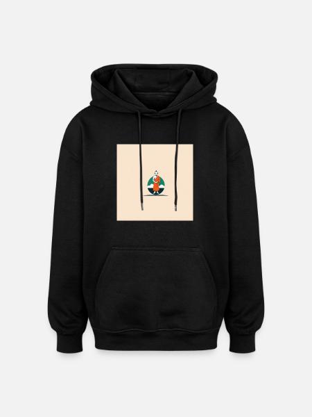 China - Oversized Unisex Hoodie - Schwarz