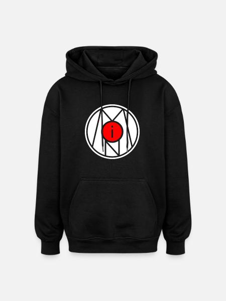 Moin Symbol Sign Stamp - Oversized Unisex Hoodie - black