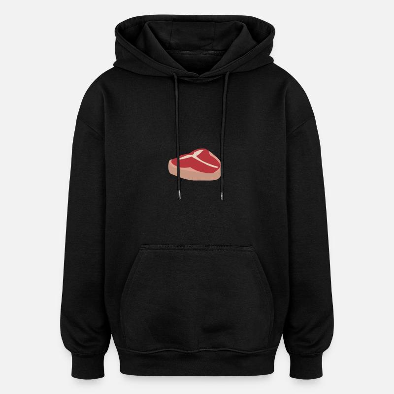 meat - Oversized Unisex Hoodie - black