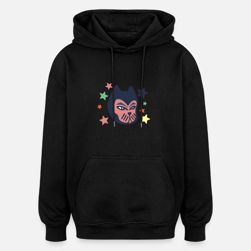 Galactic cat - Oversized Unisex Hoodie - black