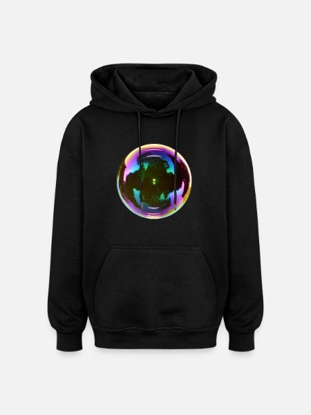 bubble - Oversized Unisex Hoodie - black