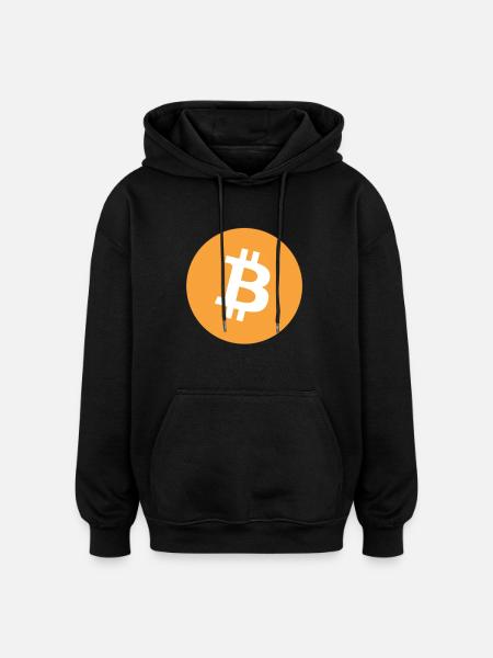 Bitcoin. - Oversized Unisex Hoodie - black