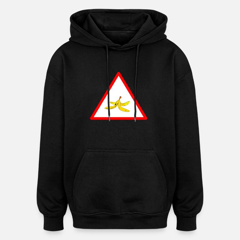 Attention Peau de banane - Sweat à capuche oversize unisexe - noir