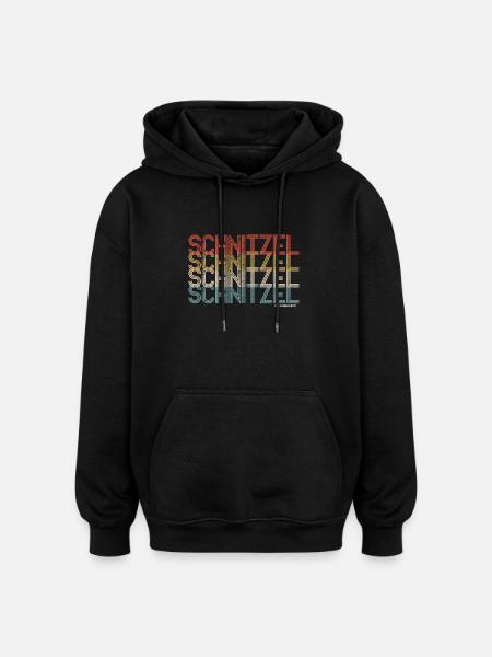 Schnitzel Geschenk - Oversized Unisex Hoodie - Schwarz