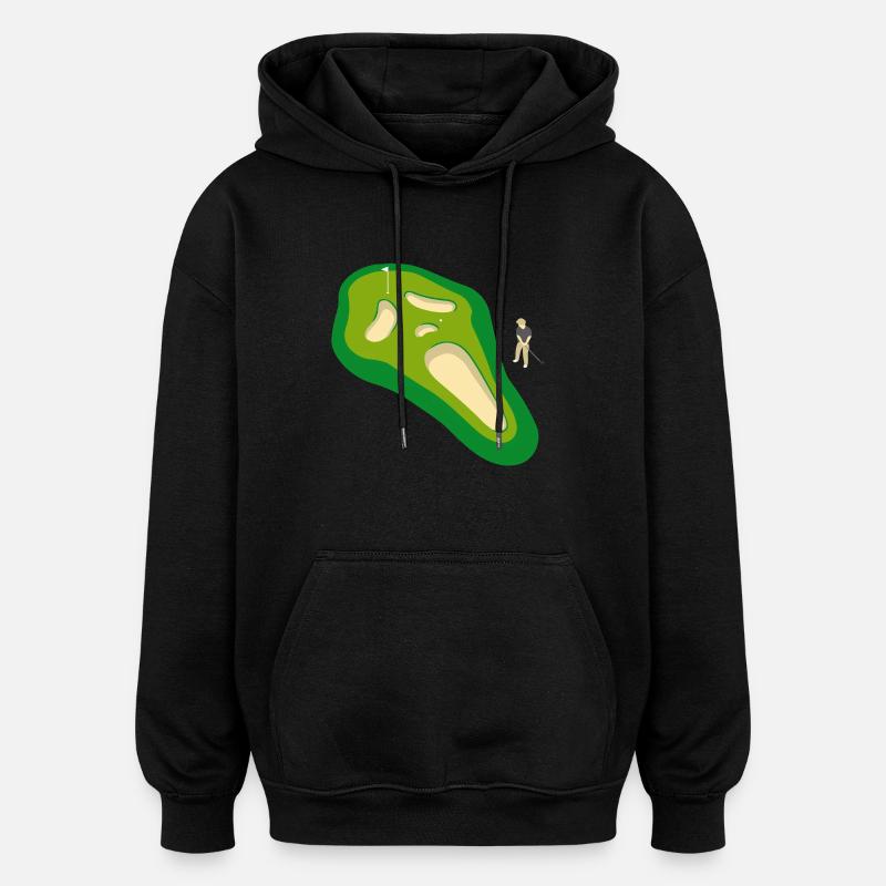 Crâne de golf - Sweat à capuche oversize unisexe - noir