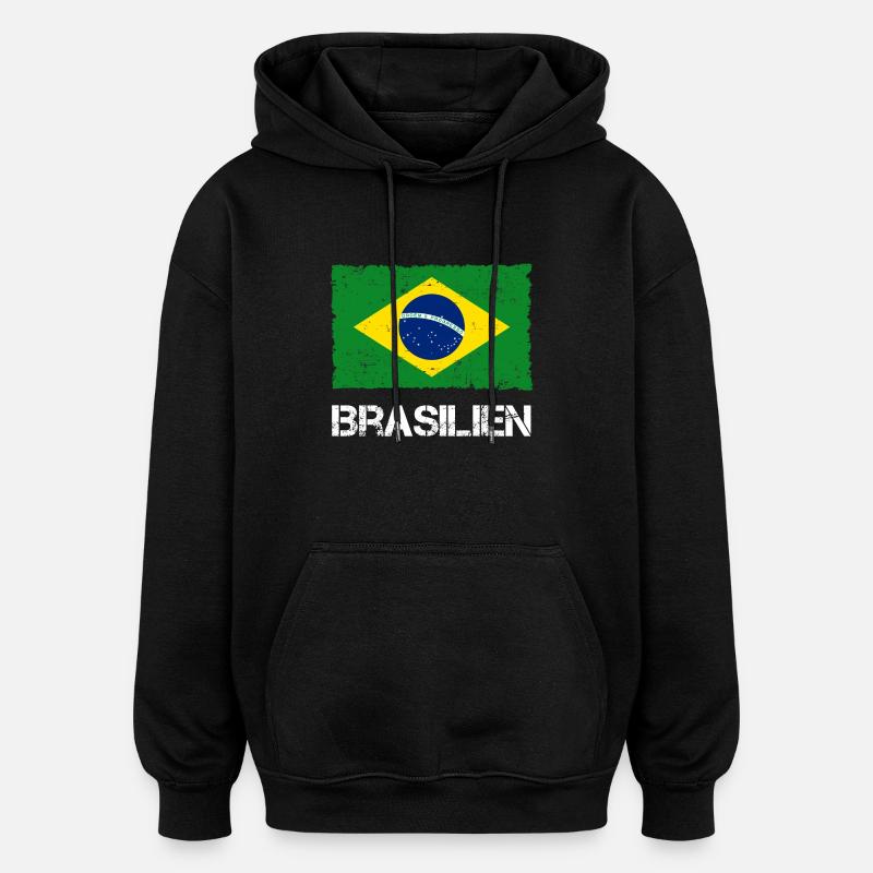 Brazil - Oversized Unisex Hoodie - black